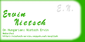 ervin nietsch business card